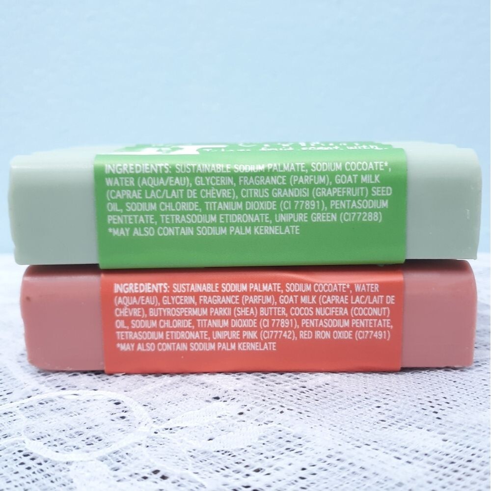 6 Goat Milk Bar Soap Clean Caprine Simply Be Well Jabara Fruit Papaya red green - Picture 6 of 14